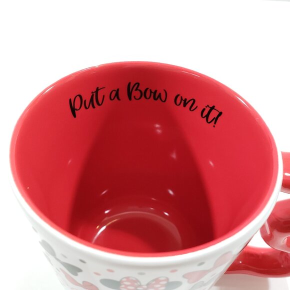Disney Minnie Mouse Mug "Put a Bow On It" 3D Bow Handle 15 oz - Picture 13 of 13